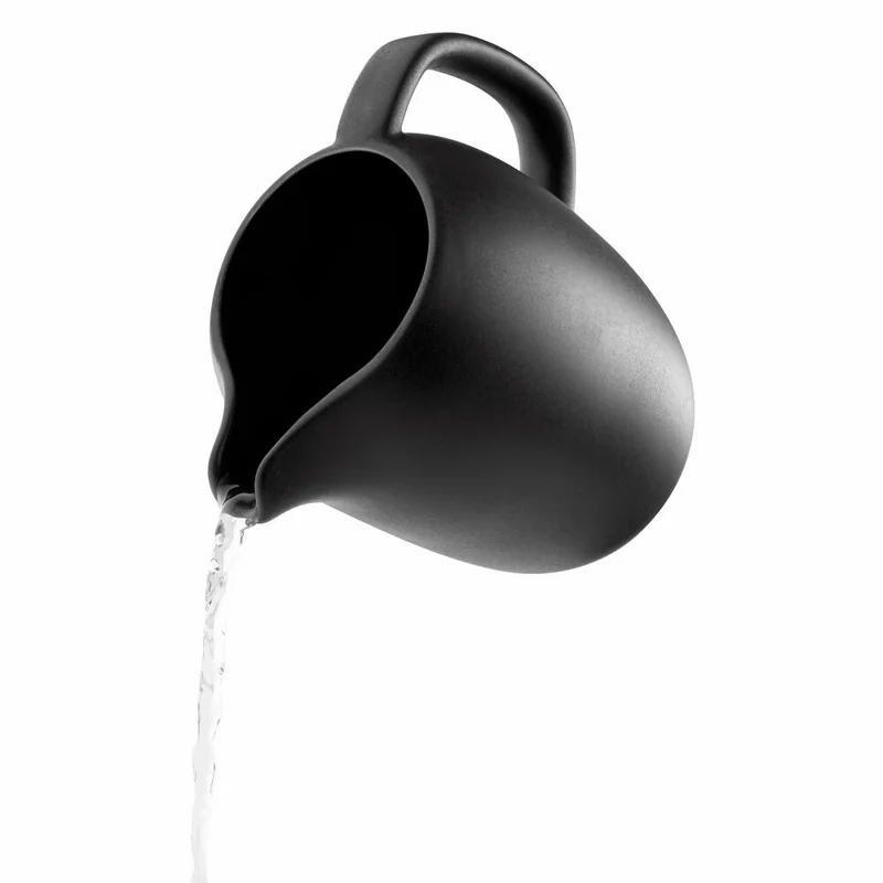 Eva Solo Nordic kitchen Kanne, Saftkanne, Milchkanne, Wasserkanne, Servierkanne, Feinsteinzeug, Schwarz, 1 L, 502799