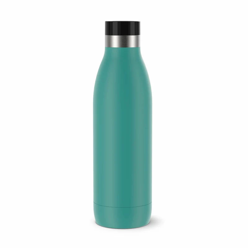 EMSA BLUDROP COLOR Trinkflasche, Wasserflasche, Flasche, Edelstahl, Grün, 0.7 L, N31110