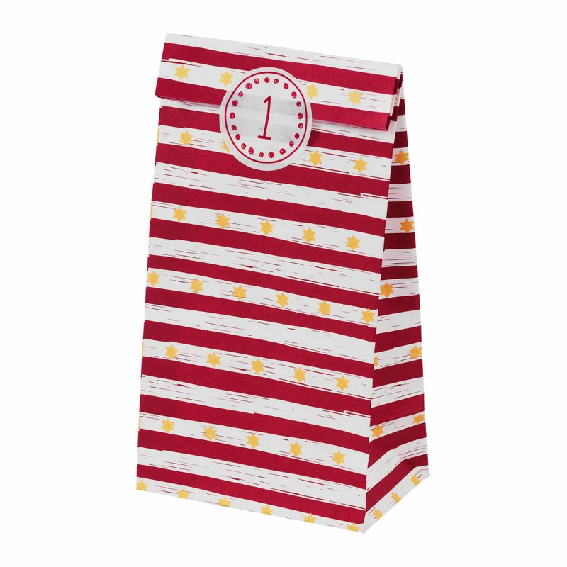Birkmann Adventskalender Little Christmas, rot, 48-tlg., 10 x 21 x 5,5 cm