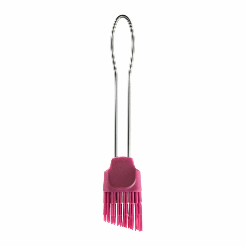 Birkmann Silikonpinsel Colour Splash, klein, Backpinsel, Silikonkopf mit Edelstahlgriff, Granita, 3 cm, 421882