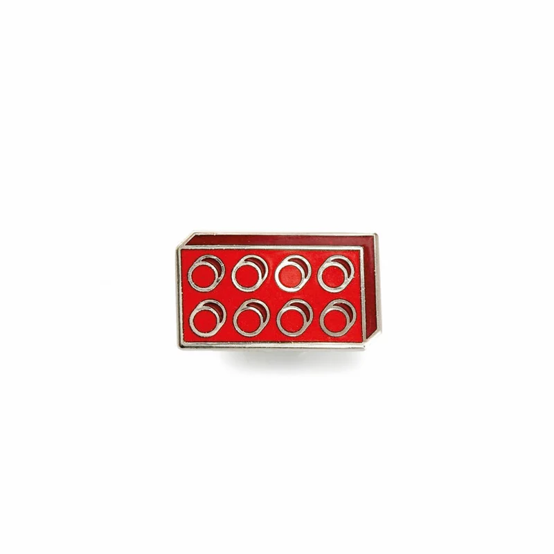 Donkey Products Pintastic Big Red Brick Pin, Anstecker, Schmuckspange, Metall, 1 cm, 401235