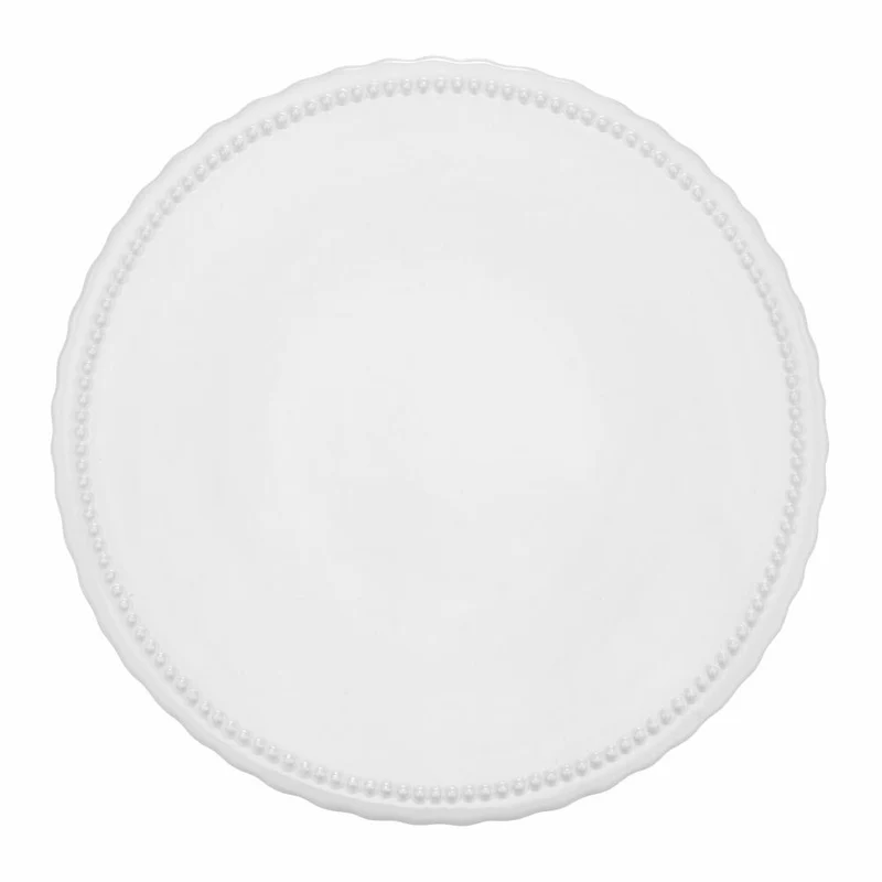 Birkmann Tortenteller Vintage, Tortenplatte, Servierteller, Teller, Keramik, Weiß, Ø 25 cm, 443648