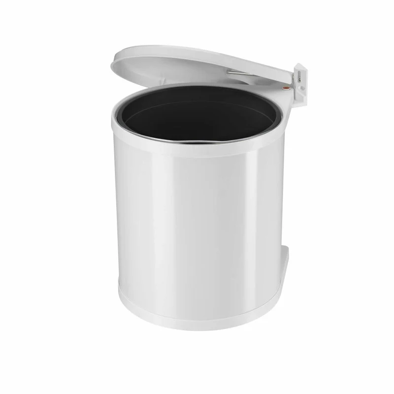 Hailo Einbaumülleimer Compact-Box M, Abfalleimer, Mülleimer, Stahlblech, Weiß, 15 L, 3555-001