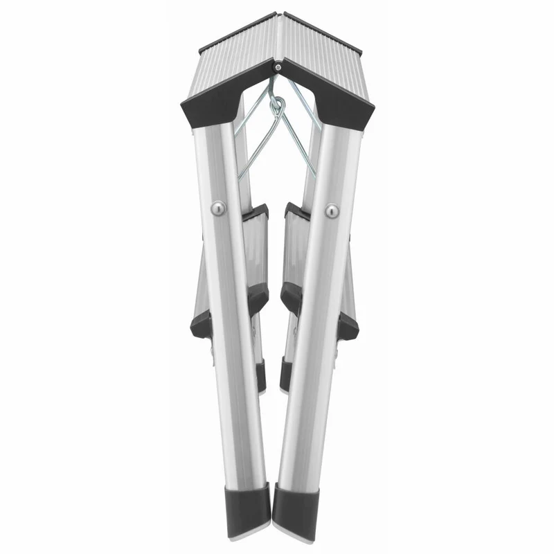 Hailo Trittleiter D60 StandardLine, Klappleiter, Aluminium, Silber, 2 x 2 Stufen, 4442-701