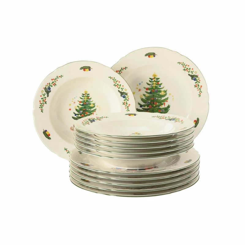 Seltmann Weiden Marieluise Weihnachten Tafelservice, Geschirrset, Service, Geschirr Set, Porzellan, Bunt, 12-tlg., 1716499