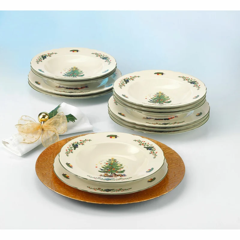 Seltmann Weiden Marieluise Weihnachten Tafelservice, Geschirrset, Service, Geschirr Set, Porzellan, Bunt, 12-tlg., 1716499