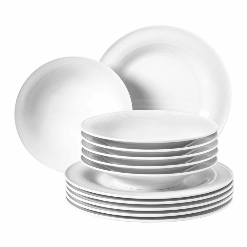 Seltmann Weiden Beat Tafelservice, Geschirrset, Service, Geschirr Set, Porzellan, Weiß, 12-tlg., 1751387