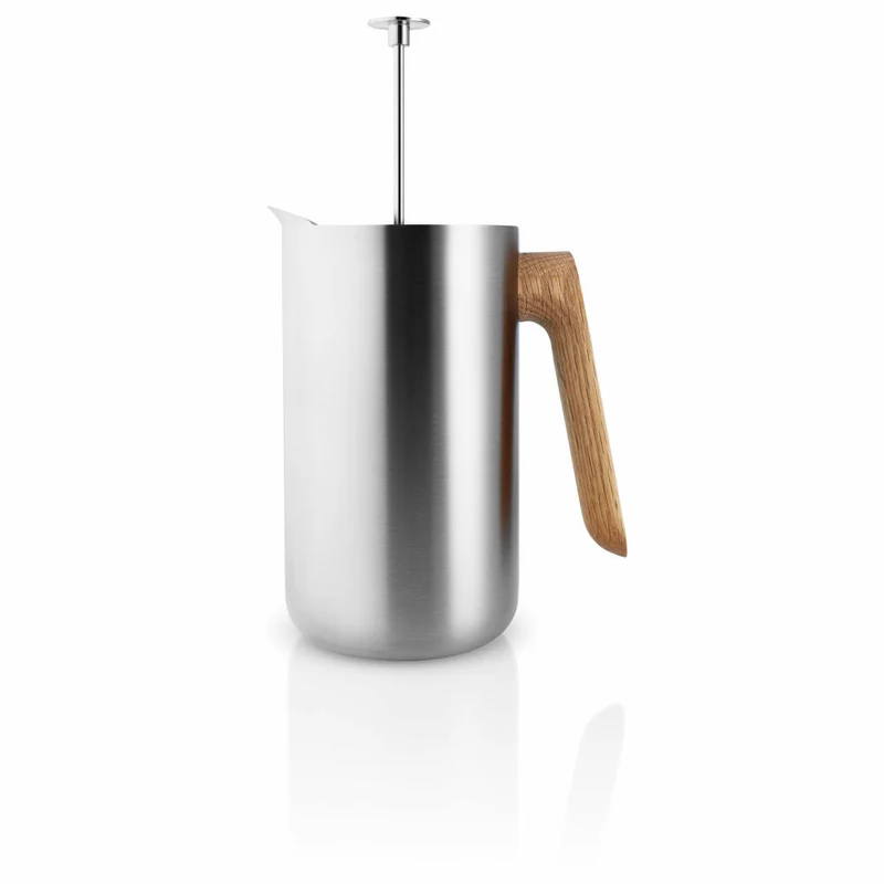 Eva Solo Pressstempelkanne mit Isolierwirkung, French Press, Kaffeebereiter, Eiche/Edelstahl, 1 L, 502754