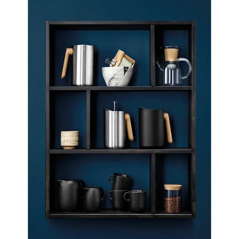 Eva Solo Pressstempelkanne mit Isolierwirkung, French Press, Kaffeebereiter, Eiche/Edelstahl, 1 L, 502754