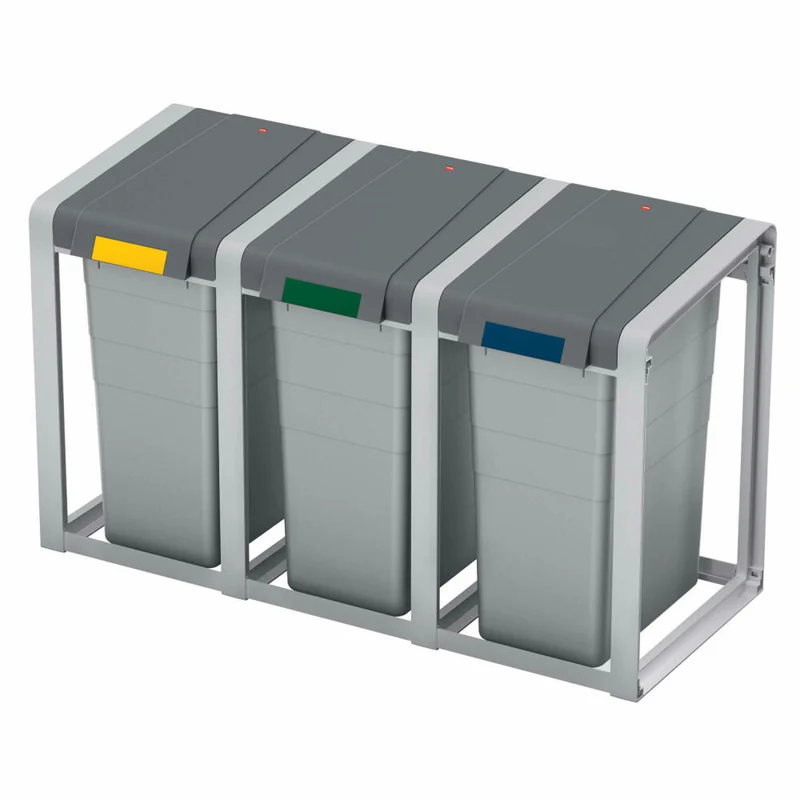 Hailo Mülltrennsystem ProfiLine Öko XL Erweiterungseinheit, Abfalleimer, Abfalltrenner, Kunststoff, Grau, 38 L, 0935-302