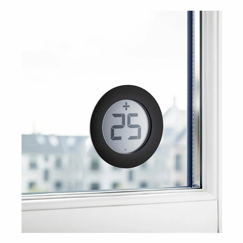 Eva Solo Digitales Außenthermometer, Thermometer, Temperatur-Anzeige, Kunststoff/ Edelstahl, Ø 8.5cm, 567768