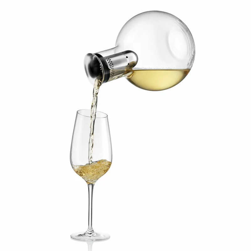 Eva Solo Dekantierkaraffe mit Kühlelement, Dekanter, Glaskaraffe, Karaffe, Glas, Transparent, 0.75 L, 567473