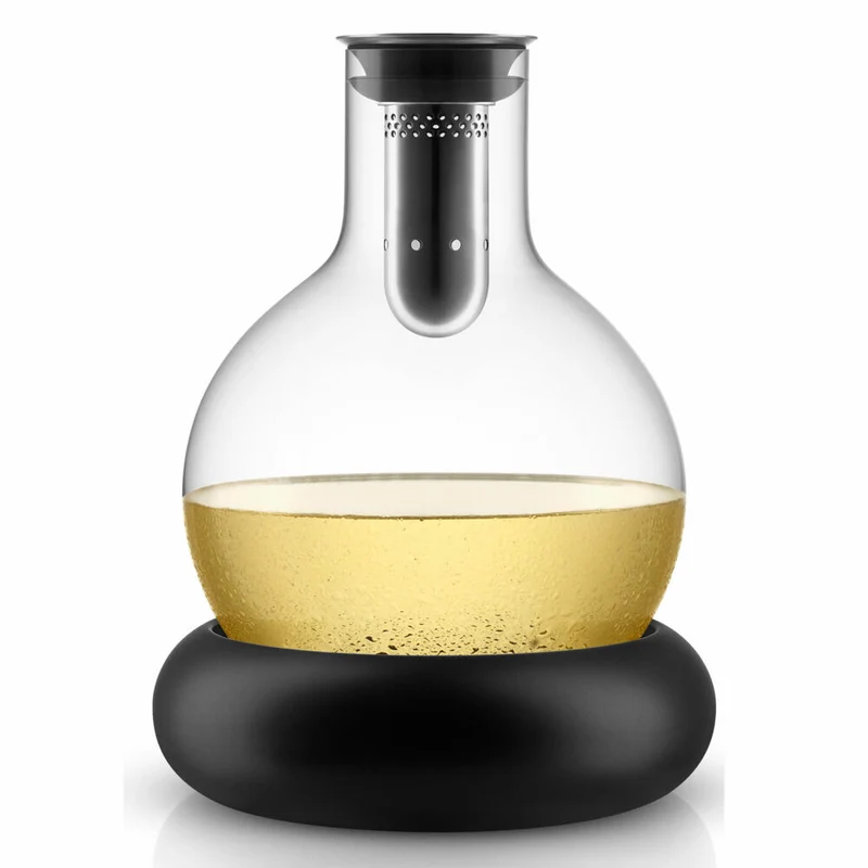 Eva Solo Dekantierkaraffe mit Kühlelement, Dekanter, Glaskaraffe, Karaffe, Glas, Transparent, 0.75 L, 567473