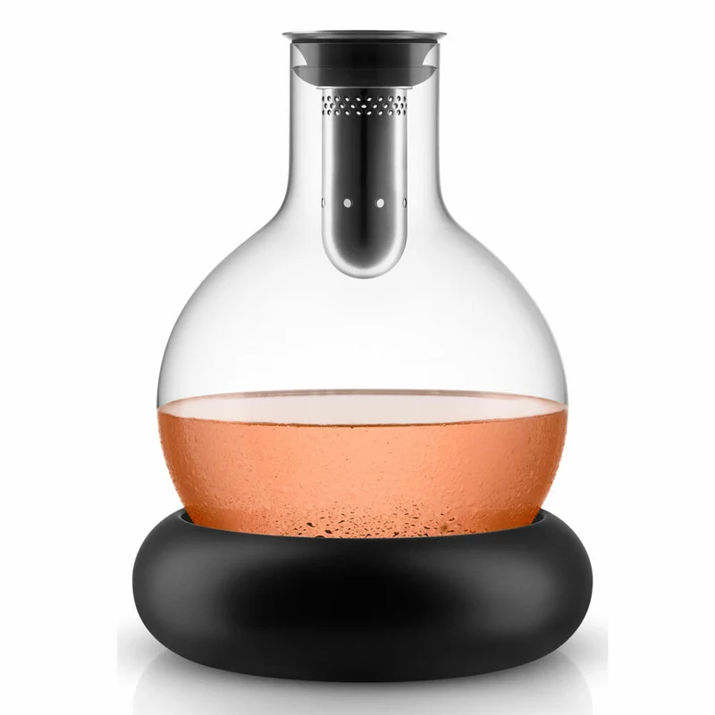 Eva Solo Dekantierkaraffe mit Kühlelement, Dekanter, Glaskaraffe, Karaffe, Glas, Transparent, 0.75 L, 567473