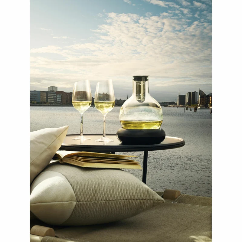 Eva Solo Dekantierkaraffe mit Kühlelement, Dekanter, Glaskaraffe, Karaffe, Glas, Transparent, 0.75 L, 567473