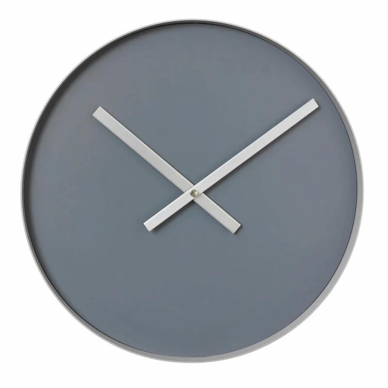 Blomus RIM Wanduhr, Uhr, Stahl, Edelstahl matt, Kunststoff, Steel Gray, Ashes of Roses, 40.5 cm, 65911