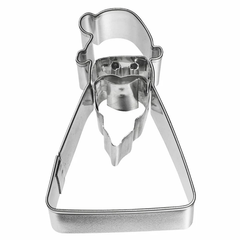 Birkmann Aussstechform Weihnachtsmann Geometrisch, Ausstecher, Plätzchenform, Keks, Plätzchen, Edelstahl, 6.3 cm, 197053