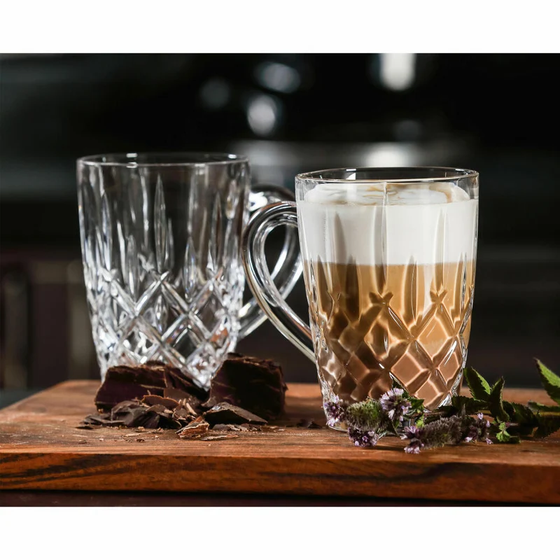 Nachtmann Kaffeebecher 2er Set Noblesse Barista, Kristallglas, Klar, 347 ml, 104907