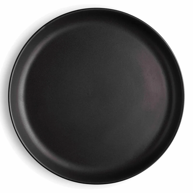 Eva Solo Nordic kitchen Teller, Frühstücksteller, Servieren, Genießen, Feinsteinzeug, Schwarz, Ø 21 cm, 502793