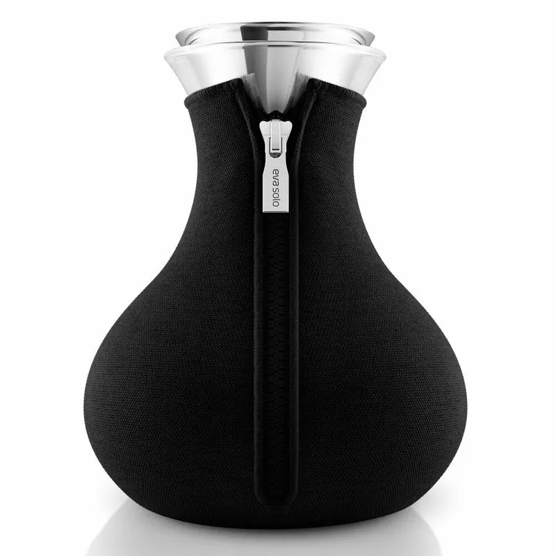 Eva Solo Teezubereiter, Teekanne, Tee, Zubereitung, Teepot, Genießen, Glas/ Silikon/ Edelstahl/ Neopren, Schwarz, 1 L, 567487