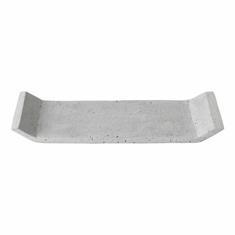 Blomus MOON Dekoablage, Ablage, Dekotablett, Tablett, Polystone, light grey, 30 x 12.5 cm, 65770