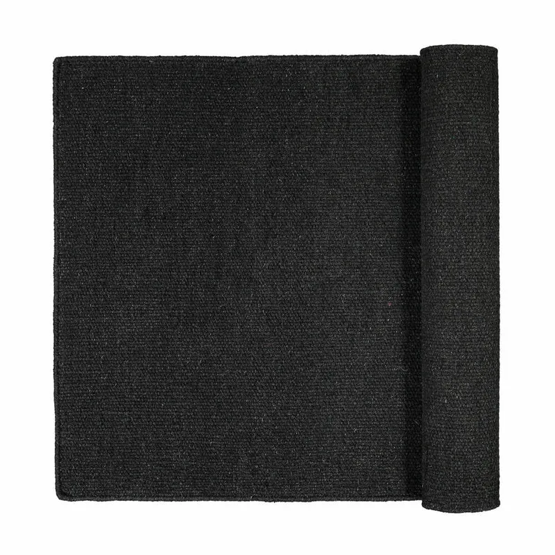 Blomus PURA Teppich, Wohnteppich, Wollteppich, Baumwolle, Wolle, gunmetal melange, 70 x 130 cm, 65855