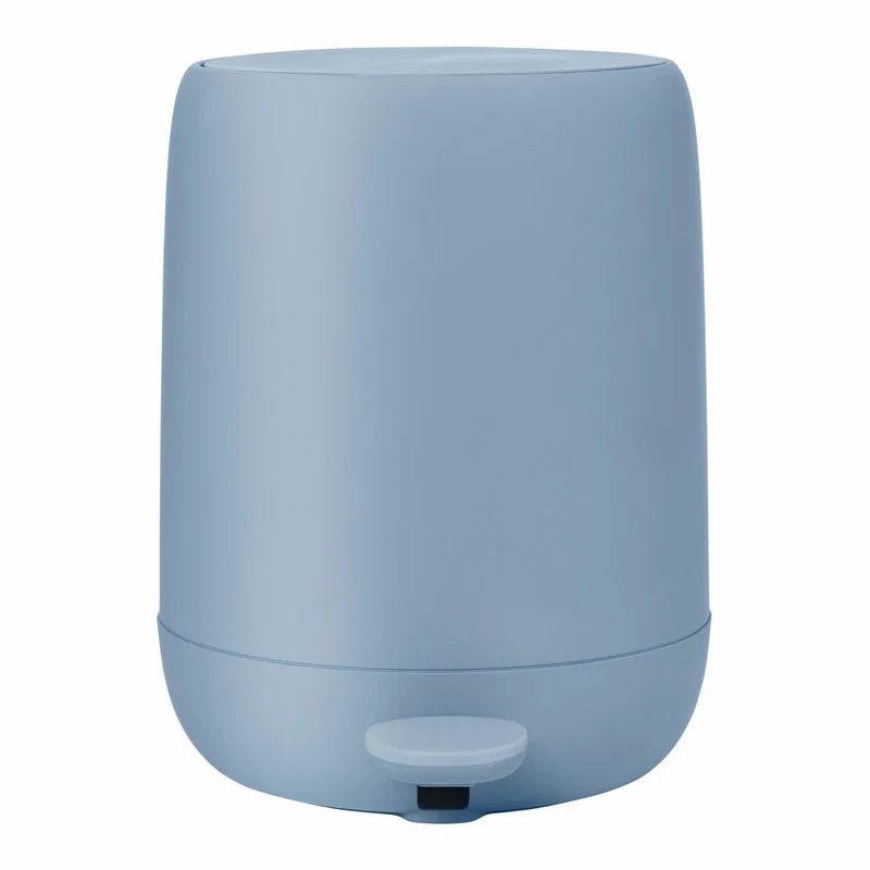 Blomus SONO Treteimer, Abfalleimer, Mülleimer, Kosmetikeimer, Kunststoff, Silikon, ashley blue, 5 L, 69172