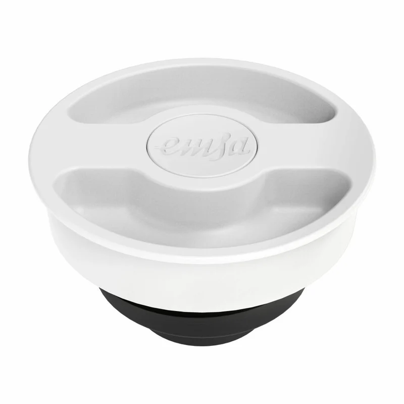 EMSA Motiva Isolierkanne, Isokanne, Kanne, Kaffeekanne, Edelstahl, Glas-Isolierkolben, Weiß, 1 L, N41704