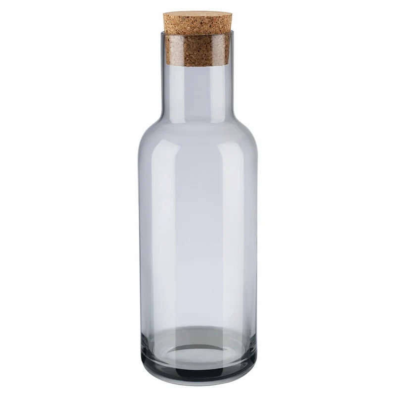 Blomus FUUM Wasserkaraffe, Karaffe, Wasserkrug, Krug, Glas farbig, Smoke, 1 L, 63935