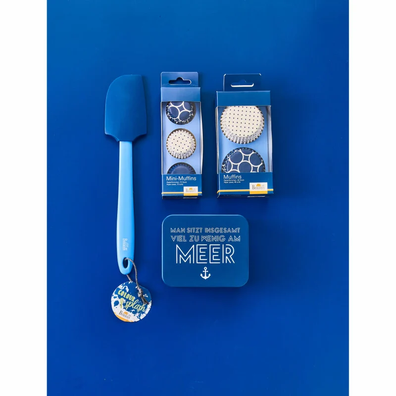 Birkmann Geschenkbox Am Meer, Blechdose, Geschenkdose, Box, Weißblech, Blau, 12 x 10 x 6 cm, 438217