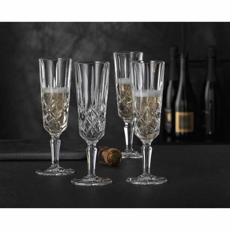 Nachtmann Champagnerglas 4er Set Noblesse, Sektgläser, Kristallglas, Klar, 151 ml, 104248
