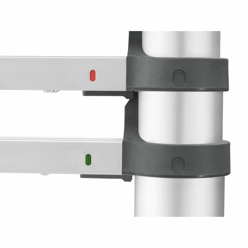 Hailo Sicherheits-Teleskopleiter FlexLine, Ausziehleiter, Leiter, Aluminium, Silber, 11 Sprossen, 7113-111