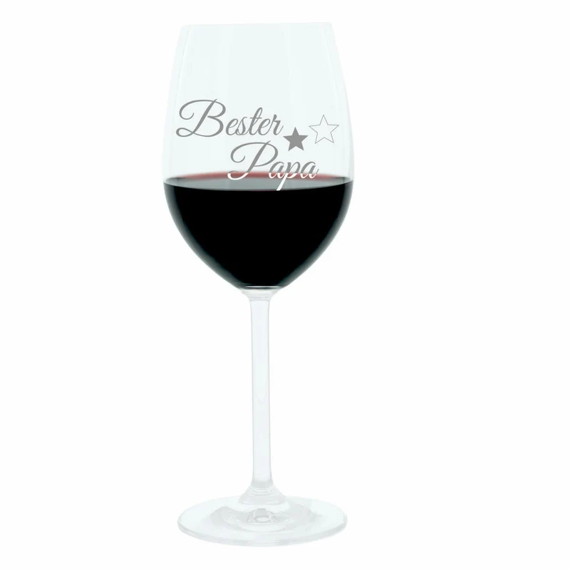 Leonardo Weinglas 400 ml, 2er Set, Beste Mama, Bester Papa, Stimmungsglas mit lustiger Gravur, Moodglas, 22 cm
