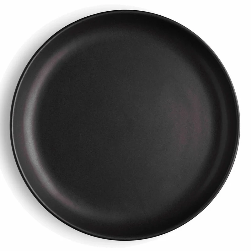 Eva Solo Nordic kitchen Teller, Kuchenteller, Dessertteller, Küche, Genießen, Feinsteinzeug, Schwarz, Ø17 cm, 502789