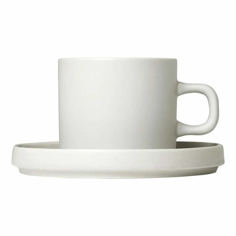 Blomus Pilar Set 2 Kaffeetassen, Tasse, Becher, Trinkgefäß, Keramik, Moonbeam, 200 ml, 63907