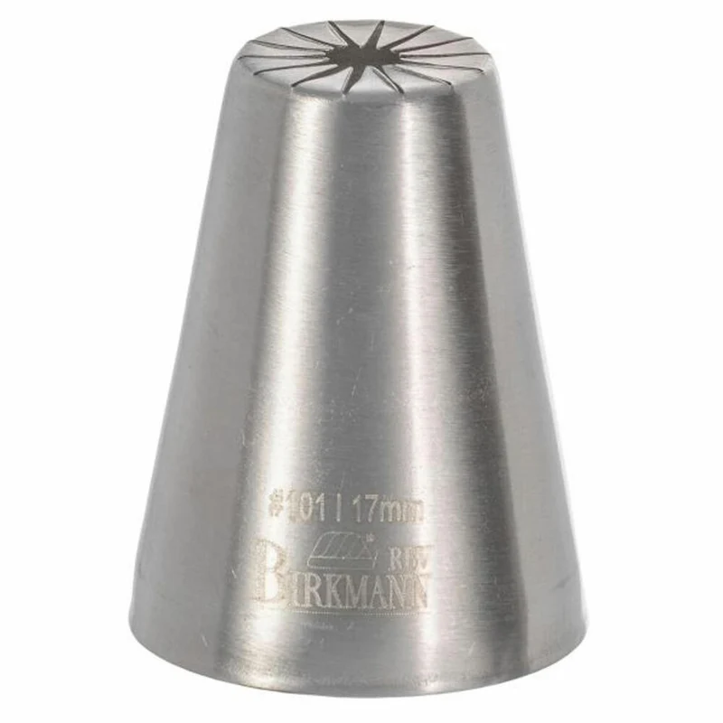 Birkmann Designtülle #101, Spritztülle, Garniertülle, Backzubehör, Edelstahl, Ø 1.7 cm, 411579