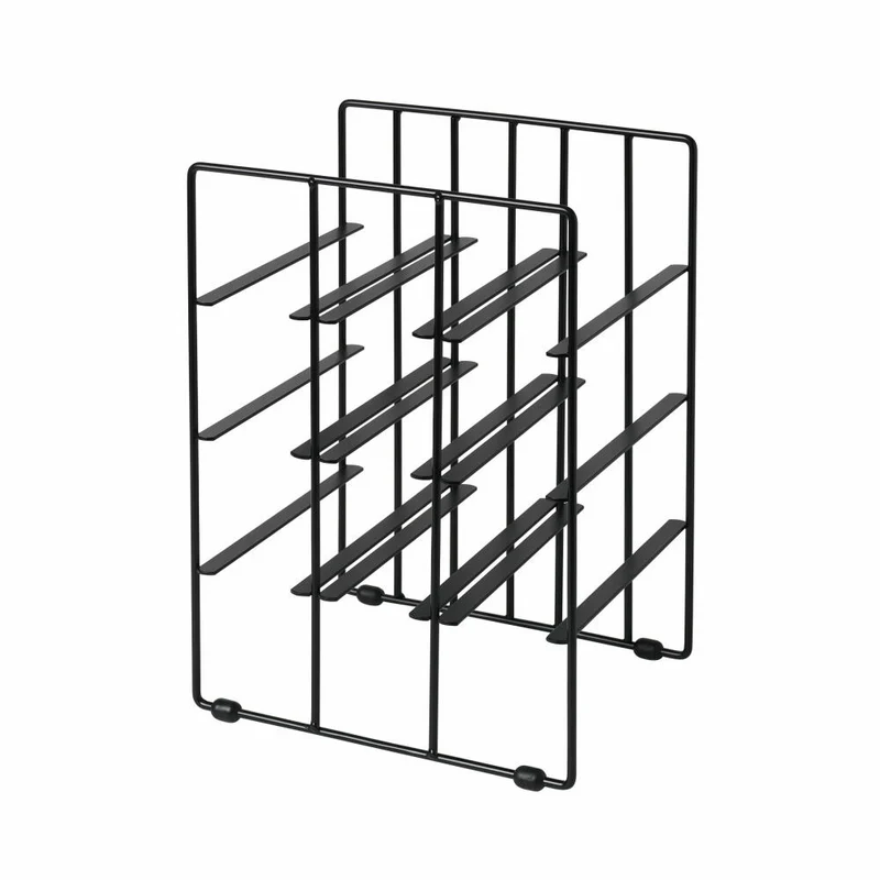 Blomus PILARE Weinflaschenregal, Weinregal, Flaschenregal, Stahl pulverbeschichtet, schwarz, 65777