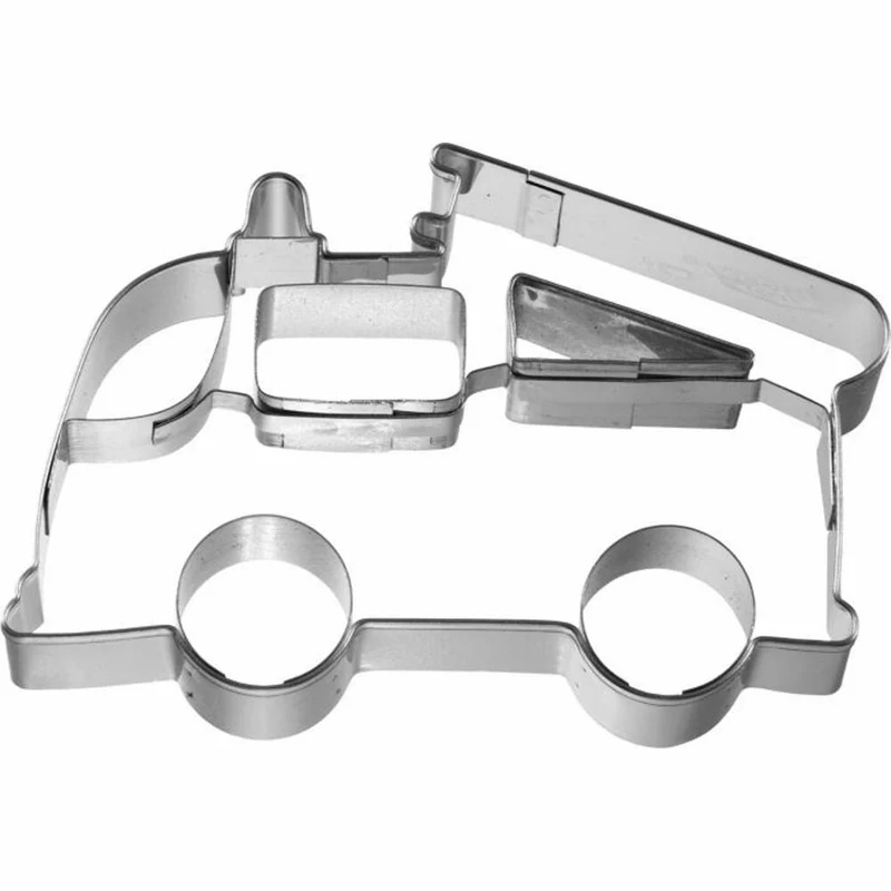 Birkmann Ausstechform Feuerwehrauto, Ausstecher, Plätzchenform, Keks, Plätzchen, Edelstahl, 9 cm, 197886
