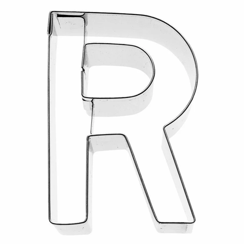 Birkmann Ausstechform Buchstabe R, Ausstecher, Plätzchenform, Keks, Plätzchen, Edelstahl, 6 cm, 196469