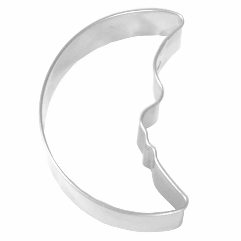 Birkmann Ausstechform Mond mit Gesicht, Ausstecher, Plätzchenform, Keks, Plätzchen, Edelstahl, 7 cm, 192119
