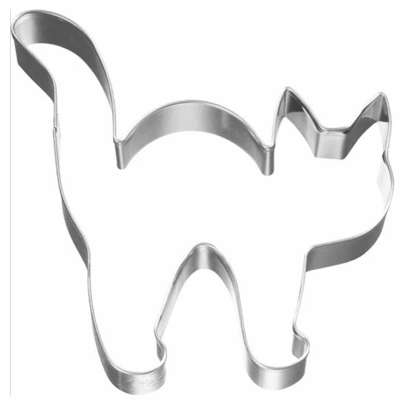Birkmann Ausstechform Halloween Katze, Ausstecher, Plätzchenform, Keks, Plätzchen, Edelstahl, 8 cm, 195202