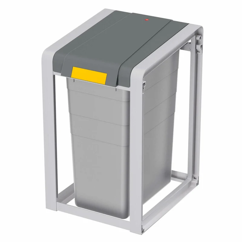 Hailo Mülltrennsystem ProfiLine Öko XL Basiseinheit, Abfalleimer, Abfalltrenner, Kunststoff, Grau, 38 L, 0935-202
