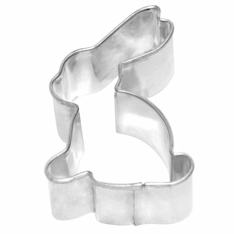 Birkmann Ausstechform Hase Sitzend, Ausstecher, Plätzchenform, Keks, Plätzchen, Weißblech, 5 cm, 110021