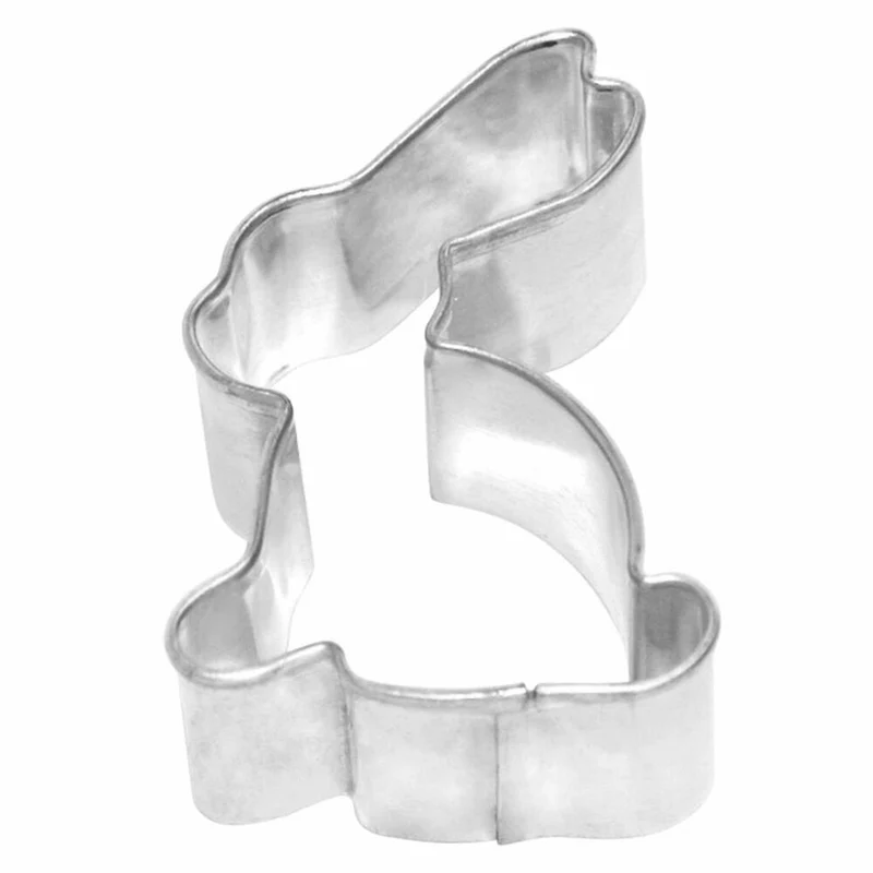 Birkmann Ausstechform Hase Sitzend, Ausstecher, Plätzchenform, Keks, Plätzchen, Weißblech, 4 cm, 110090