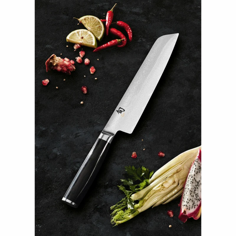 Kai Messer Shun Premier Tim Mälzer Minamo Allzweckmesser, Küchenmesser, Kochmesser, Messer, 15 cm, Damaszener Stahl, TMM-0701