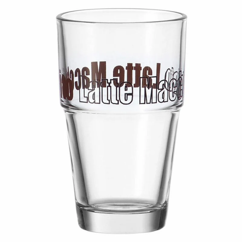 Leonardo Solo Becher Latte Macchiato 6er Set, Kaffeegläser, Cappuccino, Glas, 400 ml, 86583
