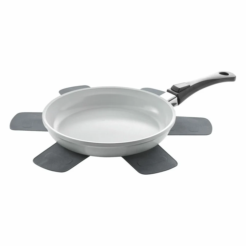 Berndes Küchenhelfer Pfannenschutz-Set, 2er Set, Pfannenschutz, Pfannenschoner, Silikon, Grau, 002010
