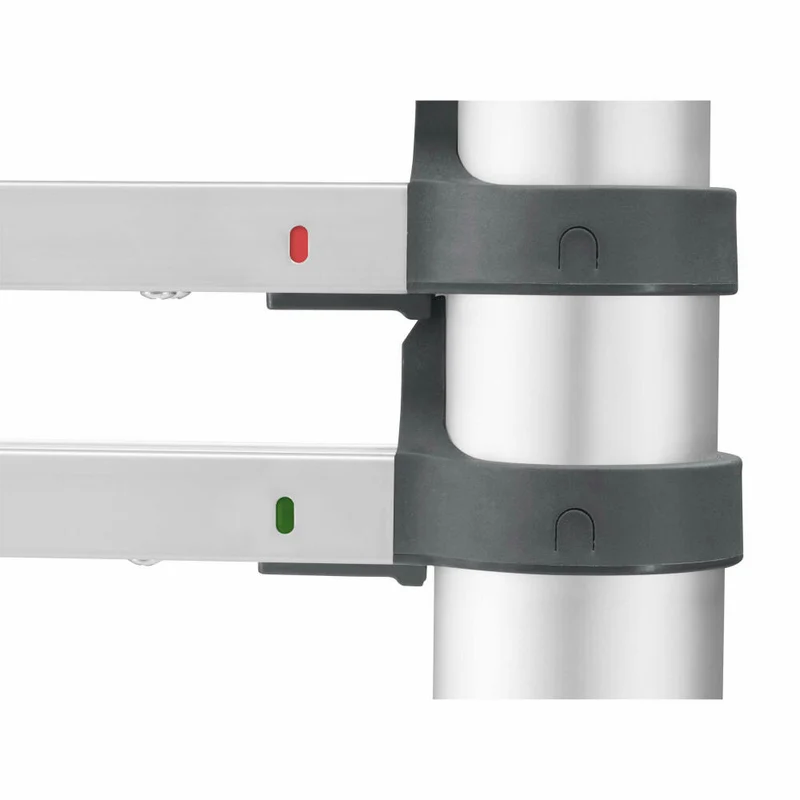 Hailo Sicherheits-Teleskopleiter FlexLine, Ausziehleiter, Leiter, Aluminium, Silber, 9 Sprossen, 7113-091