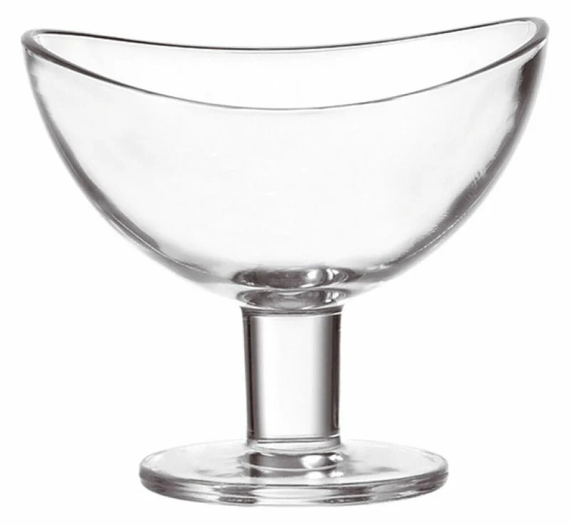 Leonardo Loop Schale auf Fuß 6er Set, Eisschale, Dessert Schale, Eisbecher, Glas, 400 ml, 86574