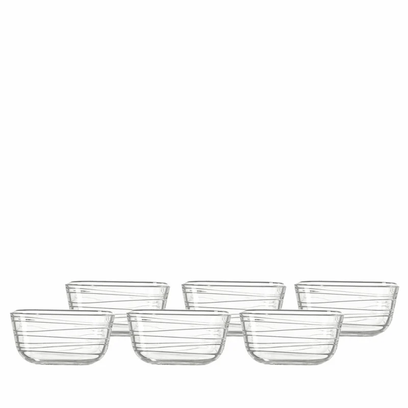 Leonardo Gusto Struttura Schale 6er Set, Schüssel, Glasschüssel, Klarglas, Glas, 500 ml, 14739